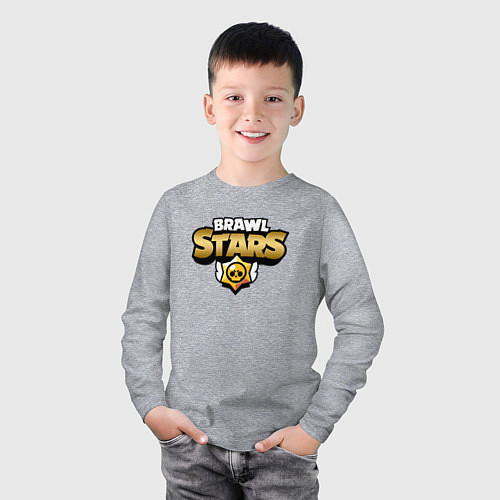 Детский лонгслив BRAWL STARS GOLD / Меланж – фото 3