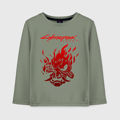 Детский лонгслив CYBERPUNK 2077 / Авокадо – фото 1