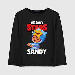 Лонгслив хлопковый детский BRAWL STARS SANDY, цвет: черный