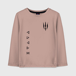 Лонгслив хлопковый детский ВЕДЬМАК, цвет: пыльно-розовый