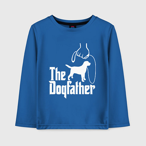 Детский лонгслив The Dogfather - пародия / Синий – фото 1