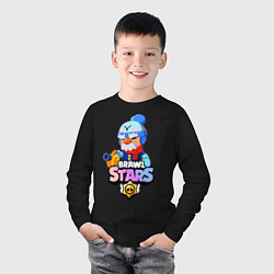 Лонгслив хлопковый детский BRAWL STARS GALE, цвет: черный — фото 2