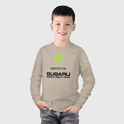 Лонгслив хлопковый детский MONSTER ENERGY Z, цвет: миндальный — фото 2