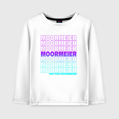 Детский лонгслив PAYTON MOORMEIER - ТИКТОК / Белый – фото 1