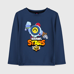 Лонгслив хлопковый детский BRAWL STARS NANI, цвет: тёмно-синий