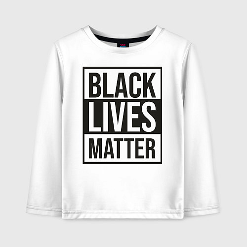 Детский лонгслив BLACK LIVES MATTER / Белый – фото 1