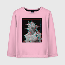 Лонгслив хлопковый детский Vaporwave statue, цвет: светло-розовый