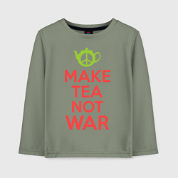 Детский лонгслив Make tea not war