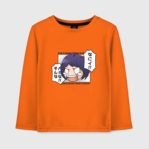 Детский лонгслив Baka to Test to Shoukanjuu / Оранжевый – фото 1