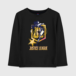 Лонгслив хлопковый детский Лига справедливости, цвет: черный