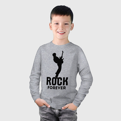 Детский лонгслив Rock forever / Меланж – фото 3