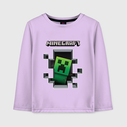 Детский лонгслив Майнкрафт / Лаванда – фото 1
