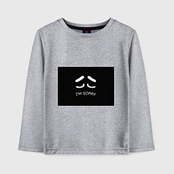 Детский лонгслив Sorry not sorry