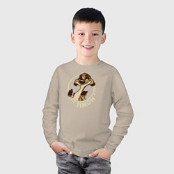 Лонгслив хлопковый детский Timon, цвет: миндальный — фото 2