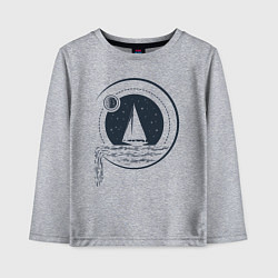 Лонгслив хлопковый детский Вокруг света под парусами, цвет: меланж