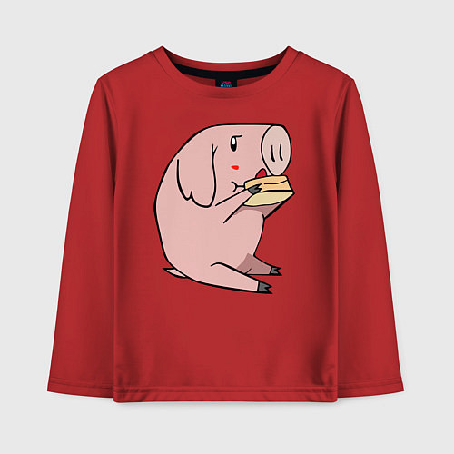 Детский лонгслив 7 ГРЕХОВ / Красный – фото 1