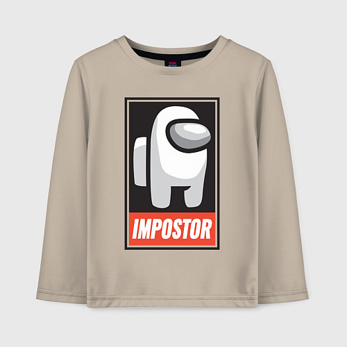 Детский лонгслив Among Us / Миндальный – фото 1