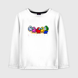 Лонгслив хлопковый детский Among Us, цвет: белый