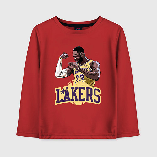 Детский лонгслив LeBron - Lakers / Красный – фото 1