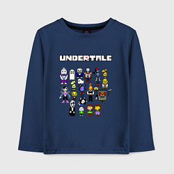 Лонгслив хлопковый детский UNDERTALE, цвет: тёмно-синий