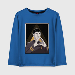 Лонгслив хлопковый детский Spock Z, цвет: синий