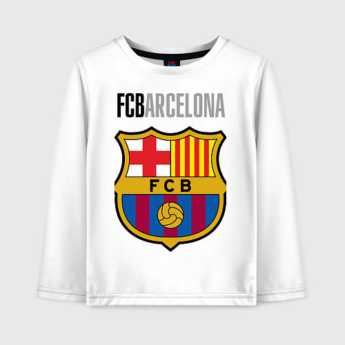 Детский лонгслив Barcelona FC / Белый – фото 1
