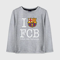 Лонгслив хлопковый детский Barcelona FC, цвет: меланж