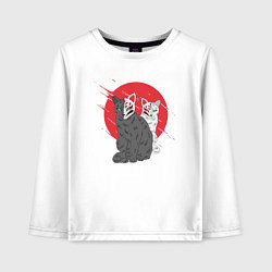 Лонгслив хлопковый детский Japan Cats Z, цвет: белый