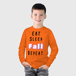 Лонгслив хлопковый детский Fall Guys, цвет: оранжевый — фото 2