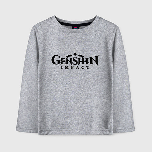 Детский лонгслив Genshin Impact Logo Z / Меланж – фото 1