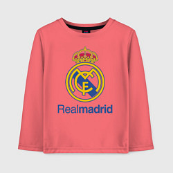 Лонгслив хлопковый детский Real Madrid FC, цвет: коралловый