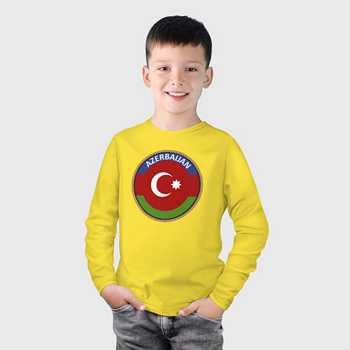 Детский лонгслив Азербайджан / Желтый – фото 3