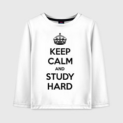 Детский лонгслив Keep Calm & Study Hard