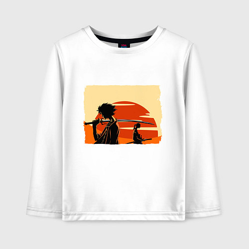 Детский лонгслив Самурай Чамплу Мугэн и Дзин / Белый – фото 1