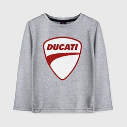 Лонгслив хлопковый детский Ducati Logo Дукати Лого Z, цвет: меланж