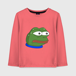 Лонгслив хлопковый детский Pepe MonkaS, цвет: коралловый