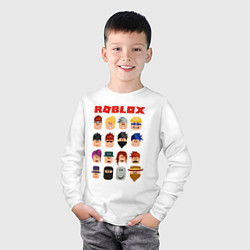 Лонгслив хлопковый детский ROBLOX, цвет: белый — фото 2