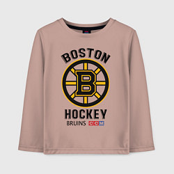 Лонгслив хлопковый детский BOSTON BRUINS NHL, цвет: пыльно-розовый