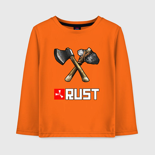 Детский лонгслив RUST / Оранжевый – фото 1