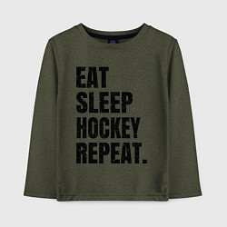 Детский лонгслив EAT SLEEP HOCKEY REPEAT