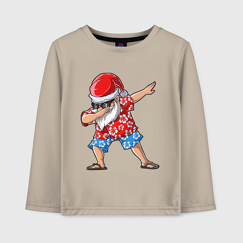 Детский лонгслив Santa Dab / Миндальный – фото 1