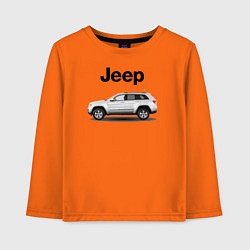 Лонгслив хлопковый детский Jeep, цвет: оранжевый