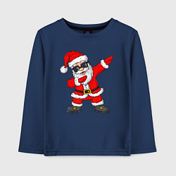 Лонгслив хлопковый детский Dabing Santa, цвет: тёмно-синий