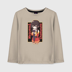Лонгслив хлопковый детский Мегумин и Чомусуке, цвет: миндальный