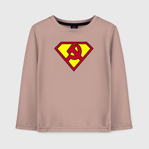 Детский лонгслив СССР man / Пыльно-розовый – фото 1