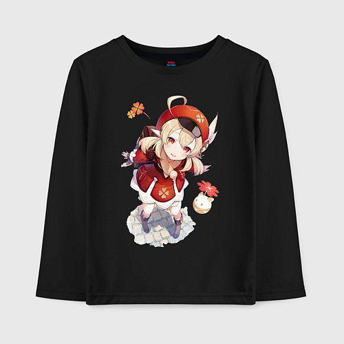 Детский лонгслив Милая Кли / Черный – фото 1