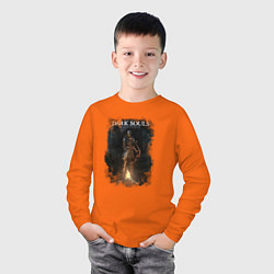 Лонгслив хлопковый детский Dark Souls Remastered, цвет: оранжевый — фото 2