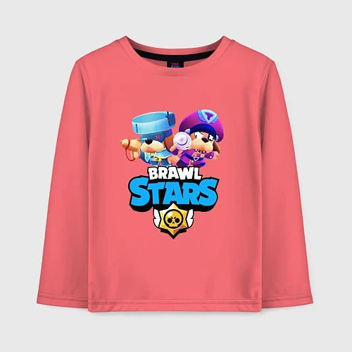 Детский лонгслив Генерал Гавс - Brawl Stars / Коралловый – фото 1