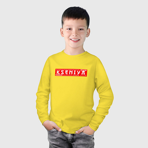 Детский лонгслив КсенияKseniya / Желтый – фото 3