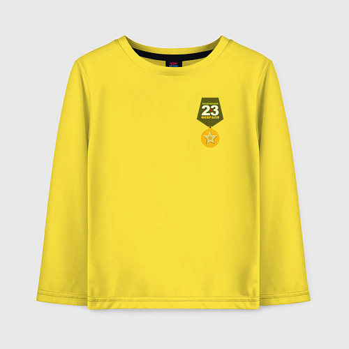 Детский лонгслив Медаль / Желтый – фото 1